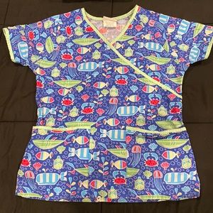 Sea Life Scrub Top